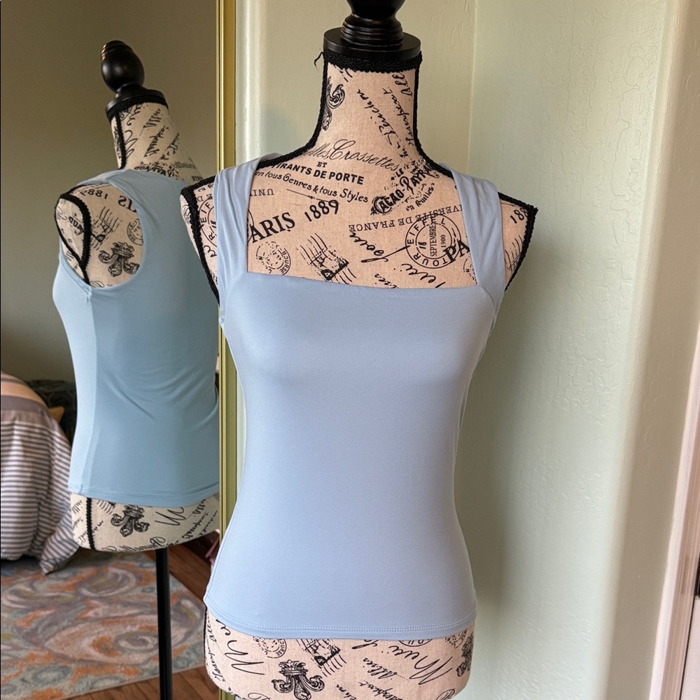 Everyday Square-Neck Tank Top — Light Blue